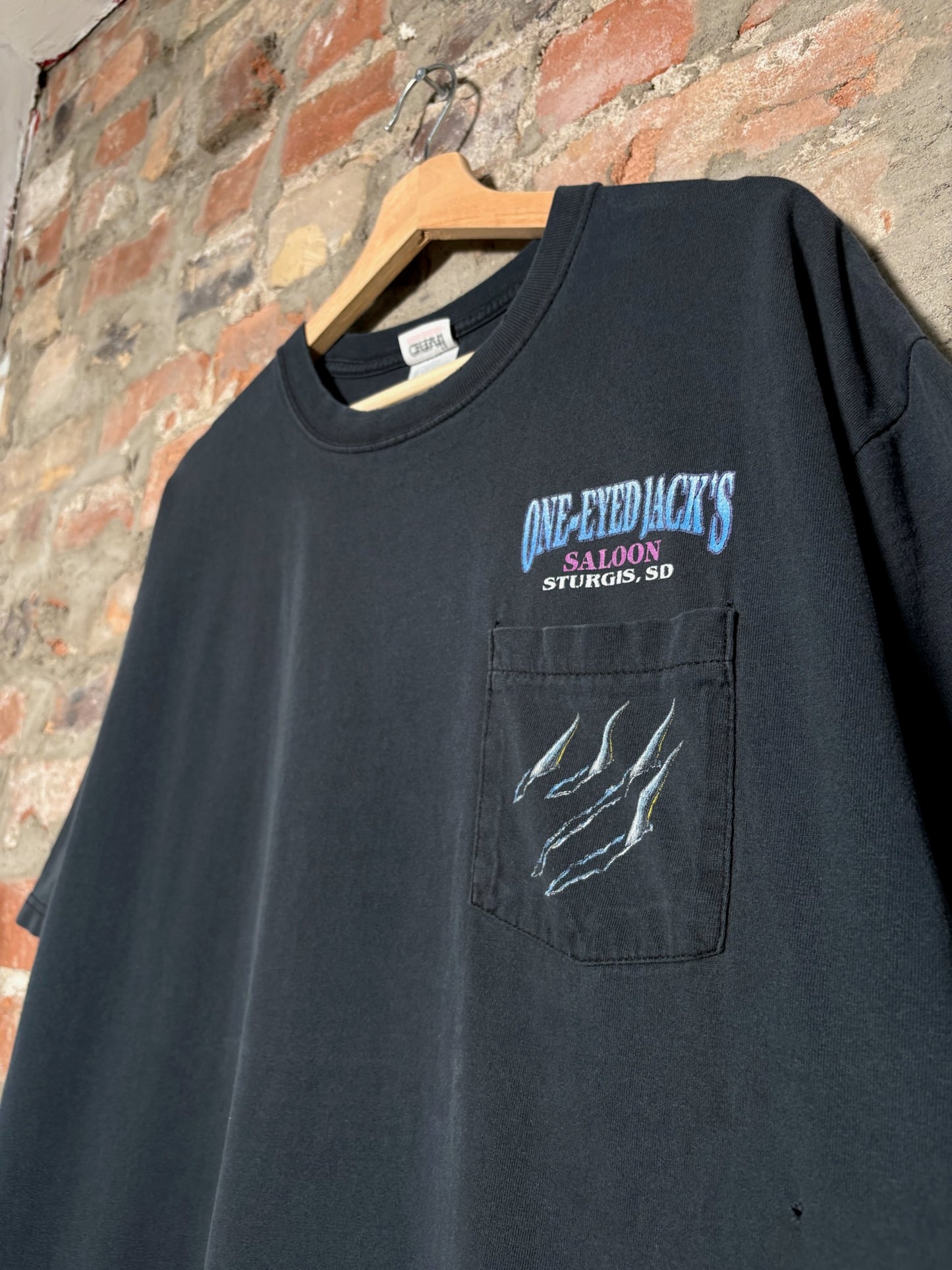 02" One Eyed Jack's Pocket Tee Sz XL