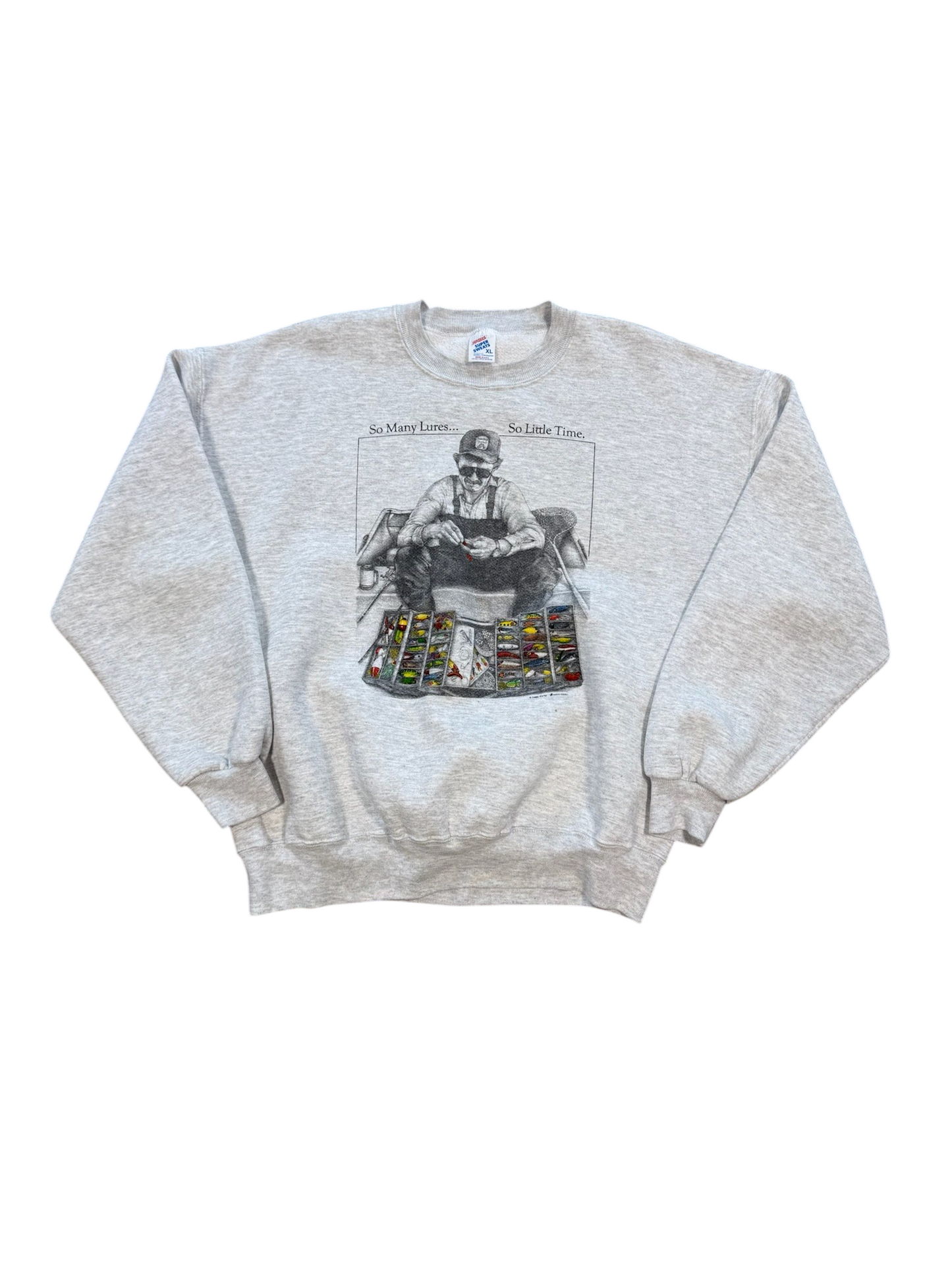(XL) Vintage 90s So Many Lures Fishing Crewneck