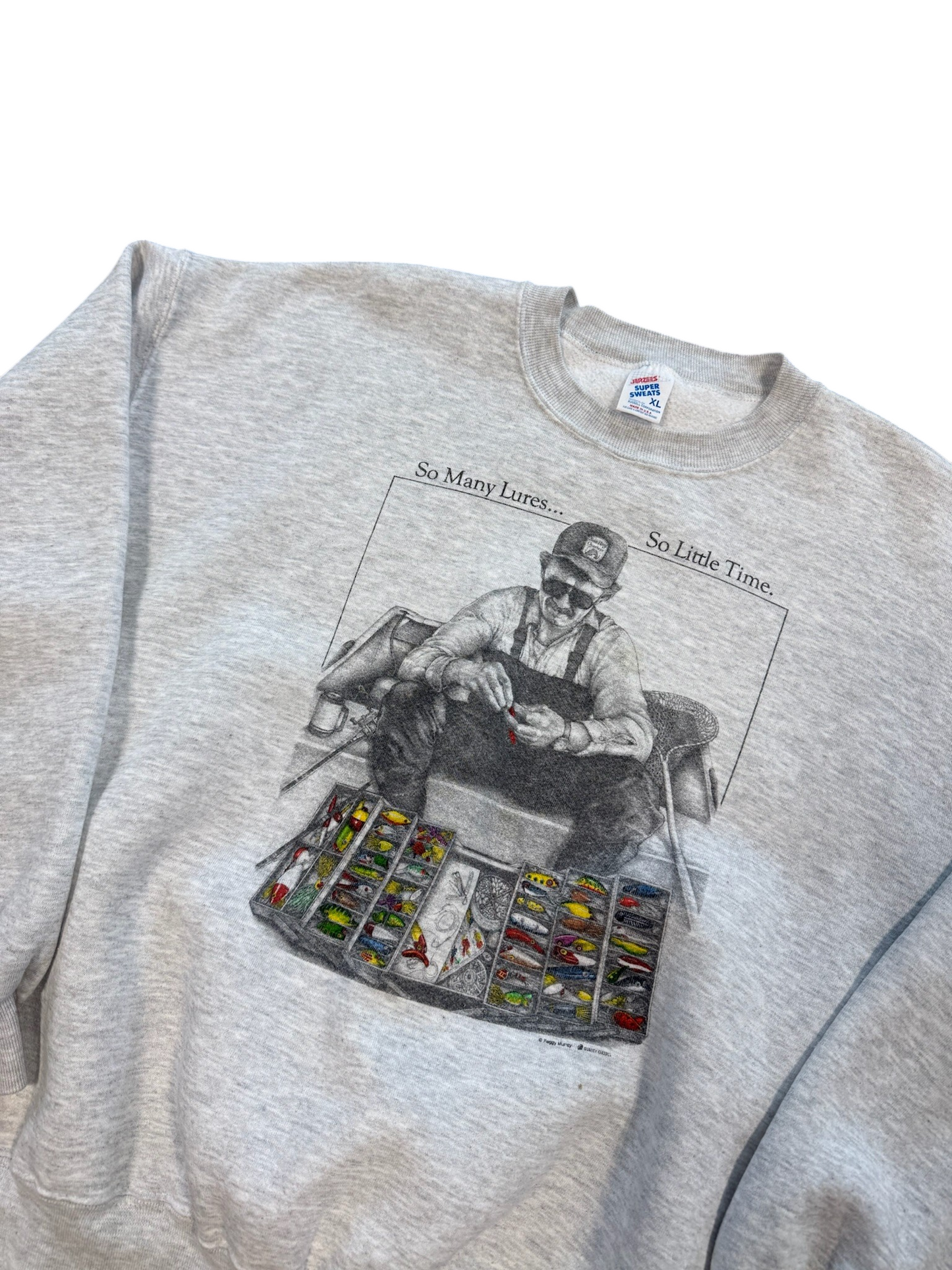 (XL) Vintage 90s So Many Lures Fishing Crewneck
