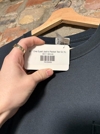 02" One Eyed Jack's Pocket Tee Sz XL