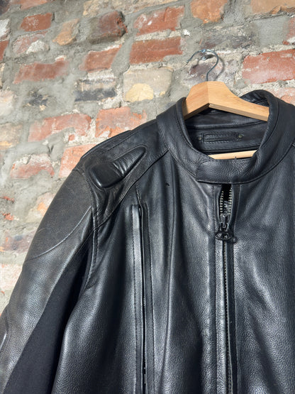 Vtg Wilsons Leather Biker Jacket Sz XL