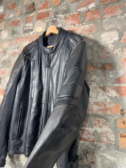 Vtg Wilsons Leather Biker Jacket Sz XL