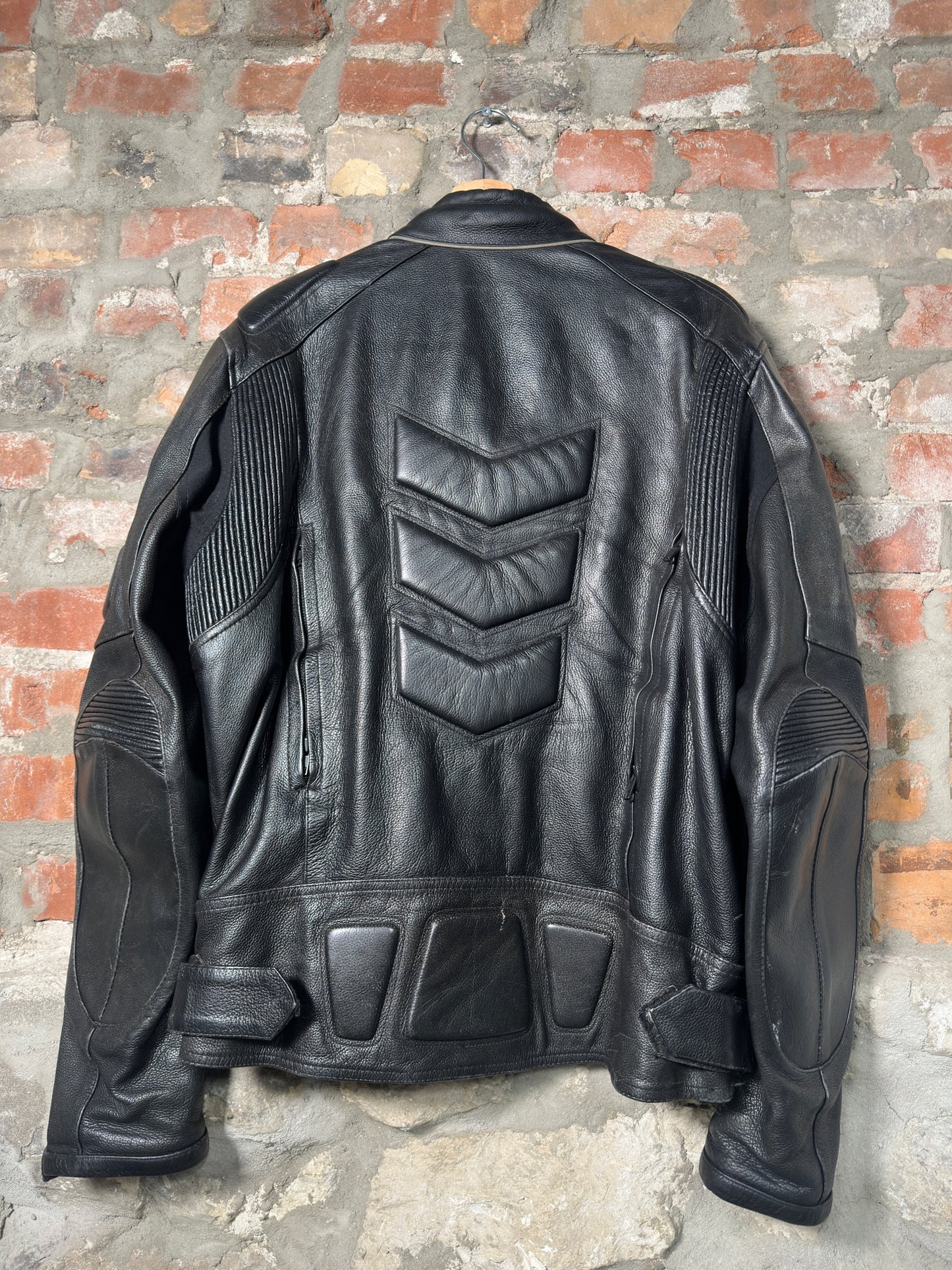 Vtg Wilsons Leather Biker Jacket Sz XL