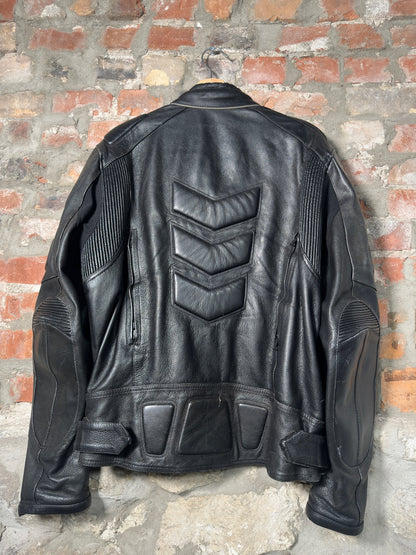 Vtg Wilsons Leather Biker Jacket Sz XL