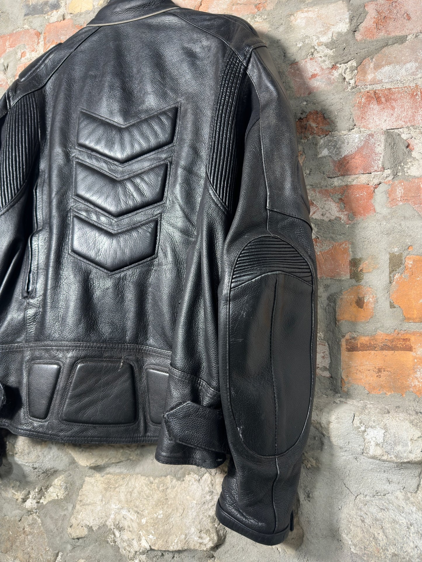 Vtg Wilsons Leather Biker Jacket Sz XL