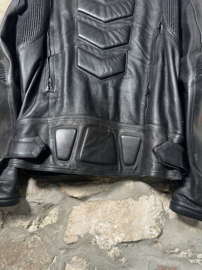 Vtg Wilsons Leather Biker Jacket Sz XL