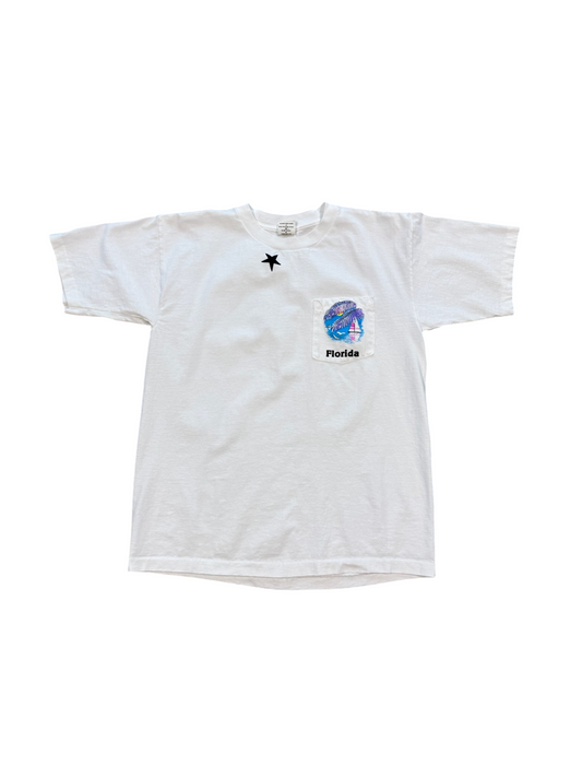 (L) Vintage 90s Floria Sailing Pocket Tee