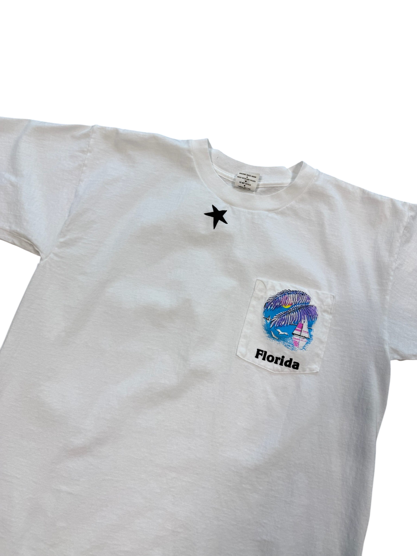 (L) Vintage 90s Floria Sailing Pocket Tee