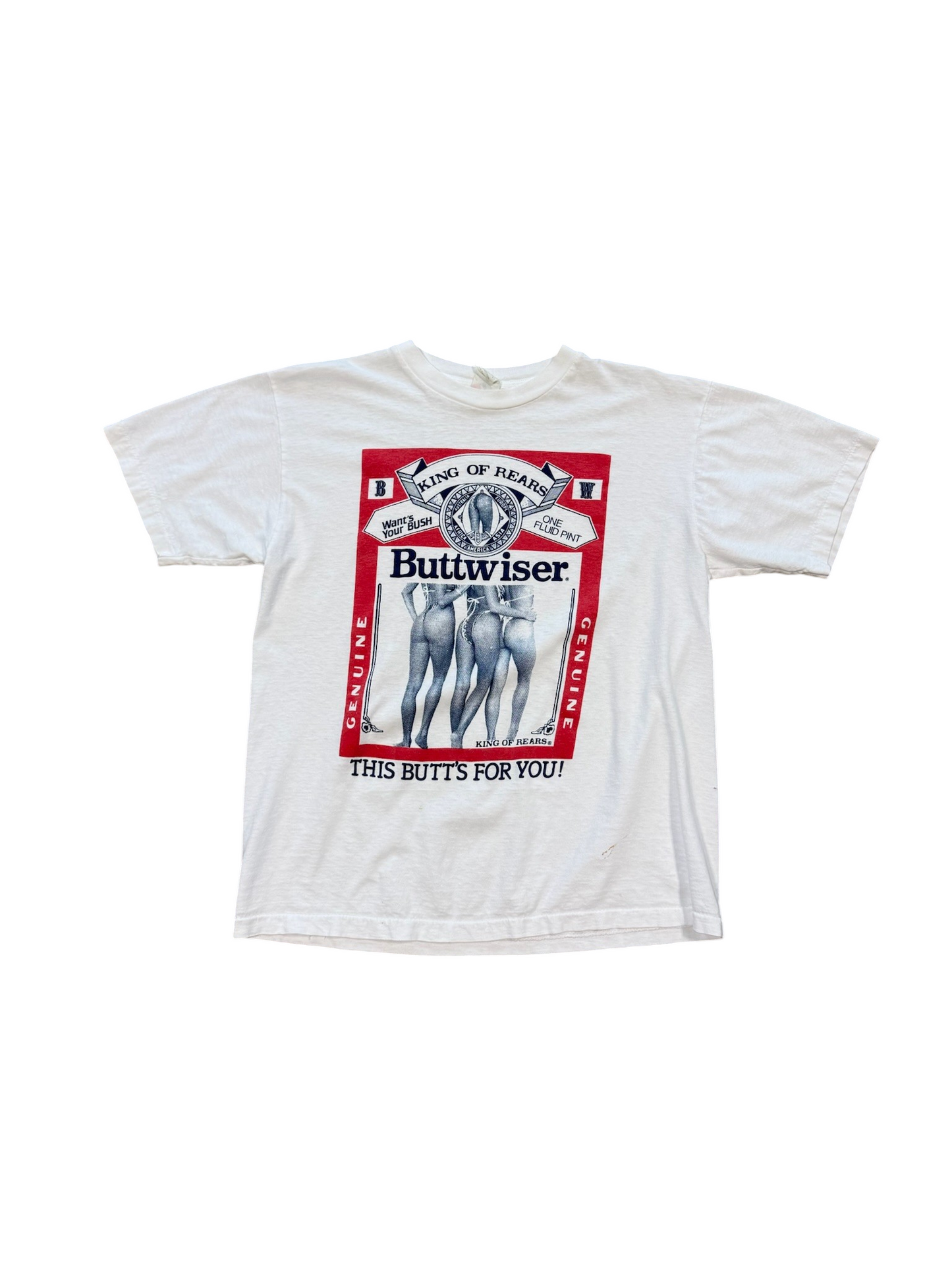 (L) Vintage 90s Buttwiser King Of Rears Tee