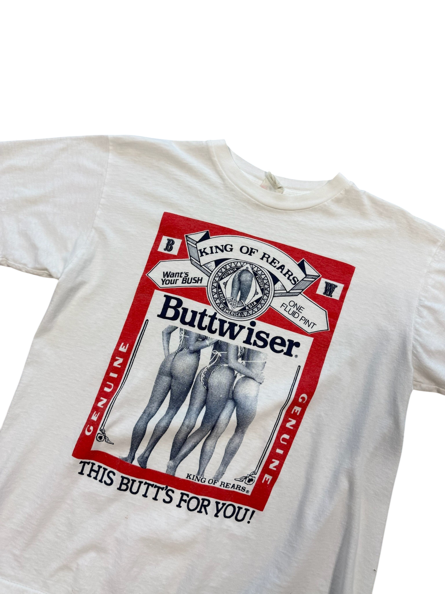 (L) Vintage 90s Buttwiser King Of Rears Tee