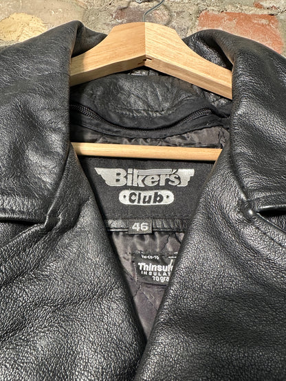 Vtg Bikers Club Leather Jacket Sz XL