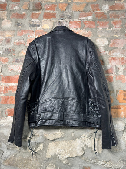 Vtg Bikers Club Leather Jacket Sz XL