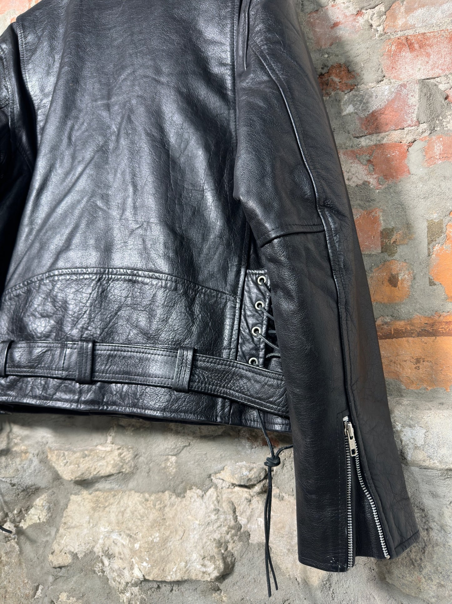Vtg Bikers Club Leather Jacket Sz XL