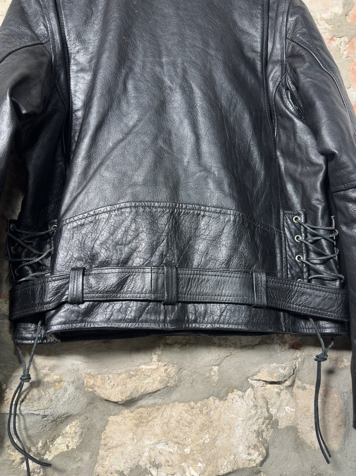 Vtg Bikers Club Leather Jacket Sz XL