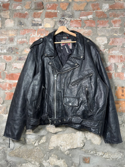 Vtg New Age Bikers Wear Leather Jacket Sz XL