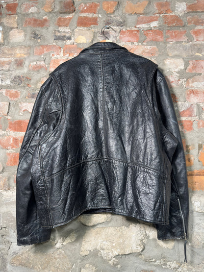 Vtg New Age Bikers Wear Leather Jacket Sz XL