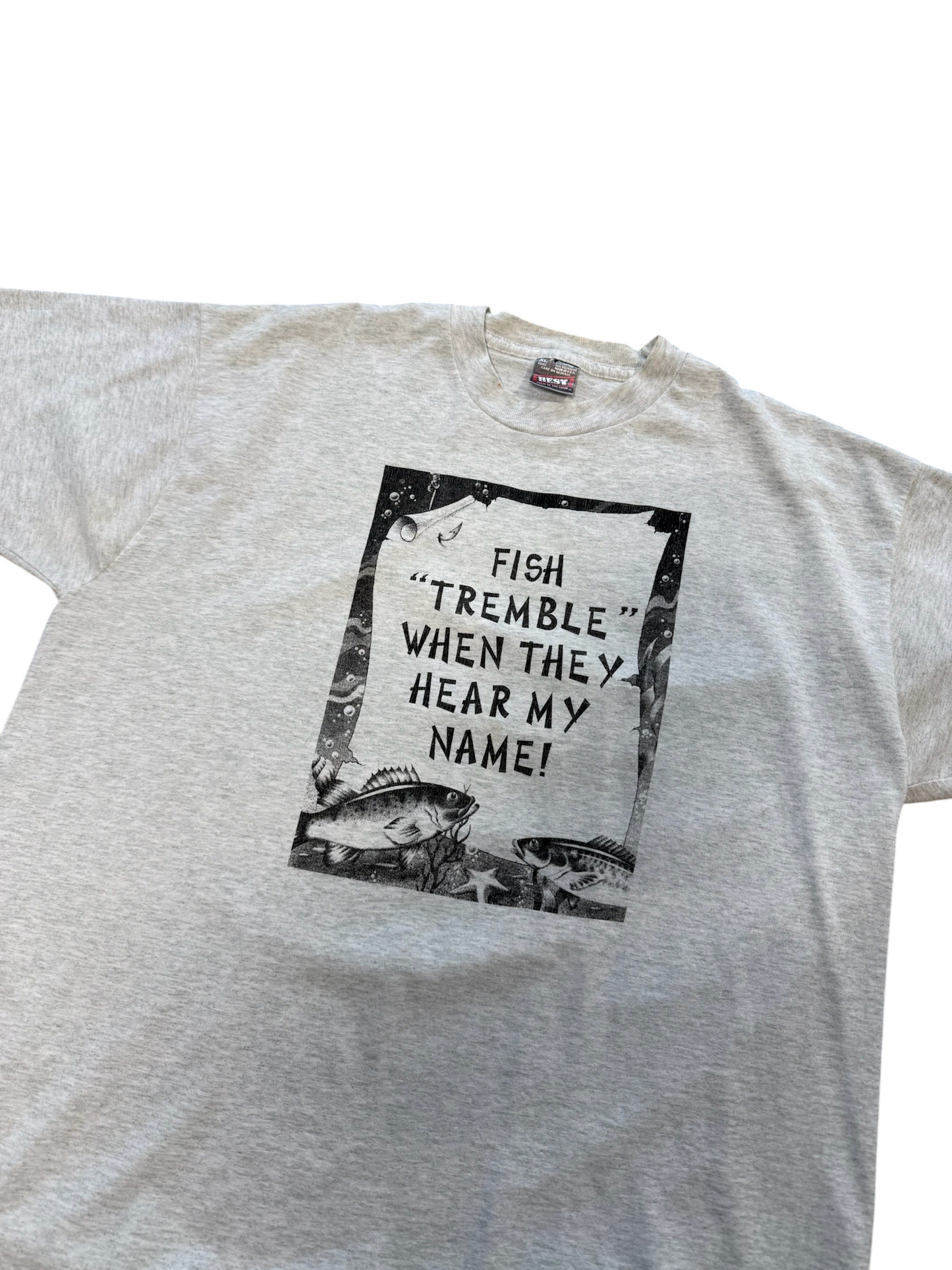 (XL) Vintage 90s Fishing Phrase Tee