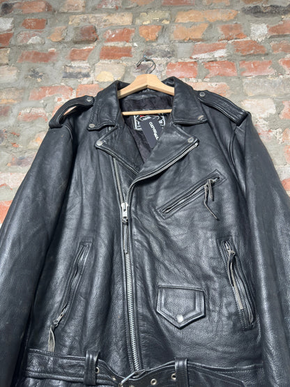 Vtg River Road Leather Biker Jacket Sz XXL