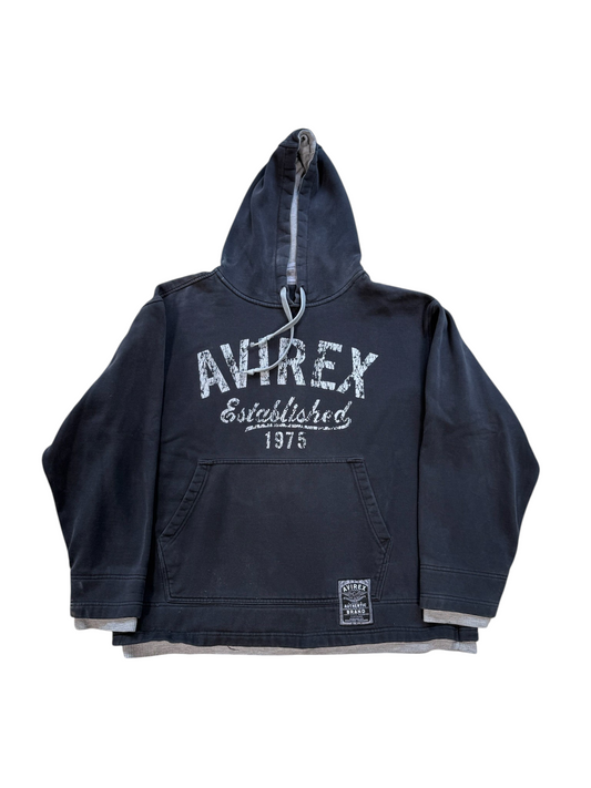 (XXL) Vintage Y2K Avirex Spellout Hoodie