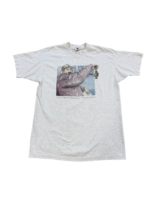(XXL) Vintage 90s Fishing 12inches Comedy Tee