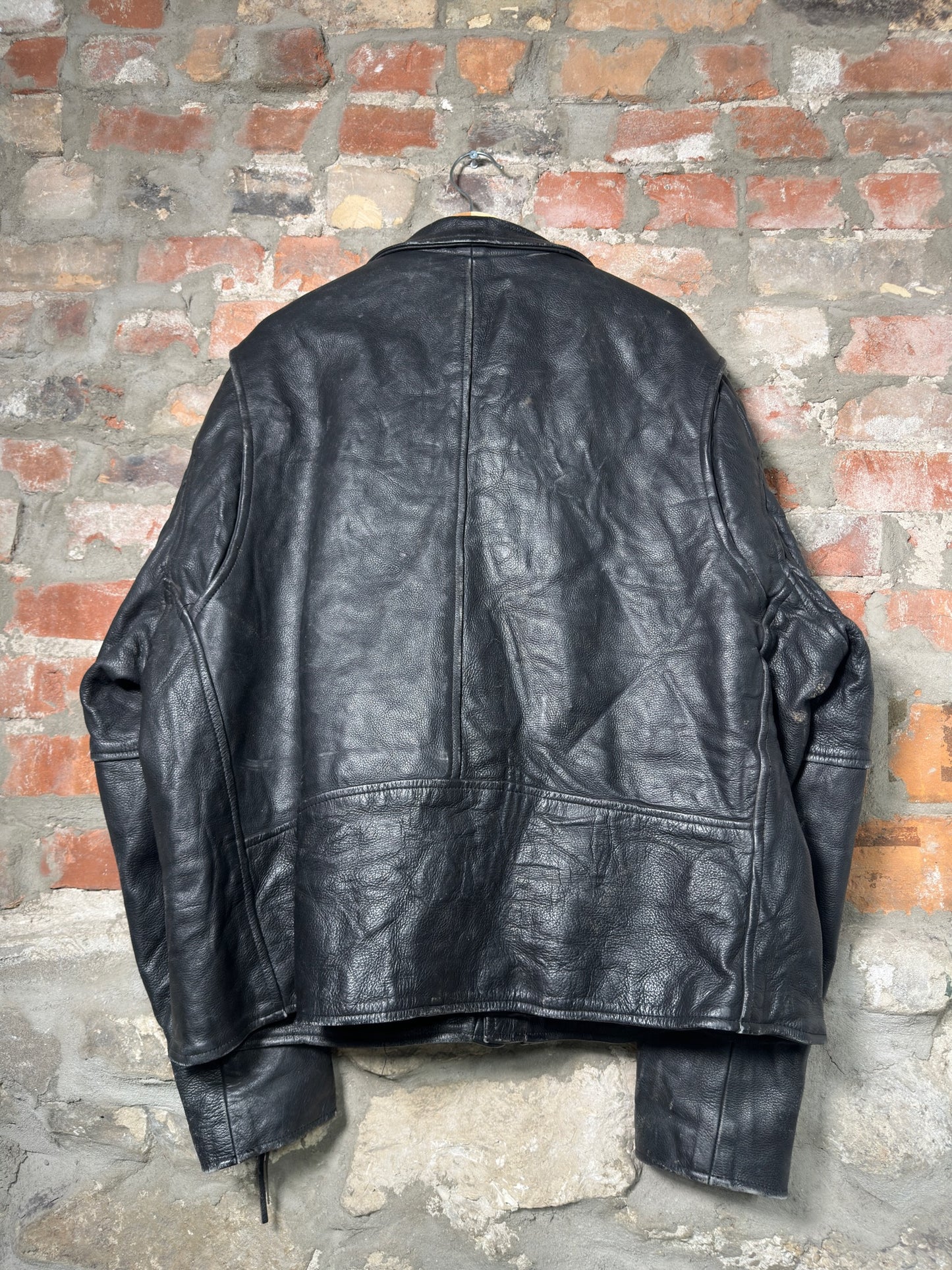 Vtg River Road Leather Biker Jacket Sz XXL