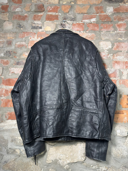 Vtg River Road Leather Biker Jacket Sz XXL
