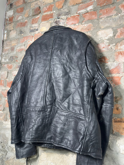 Vtg River Road Leather Biker Jacket Sz XXL
