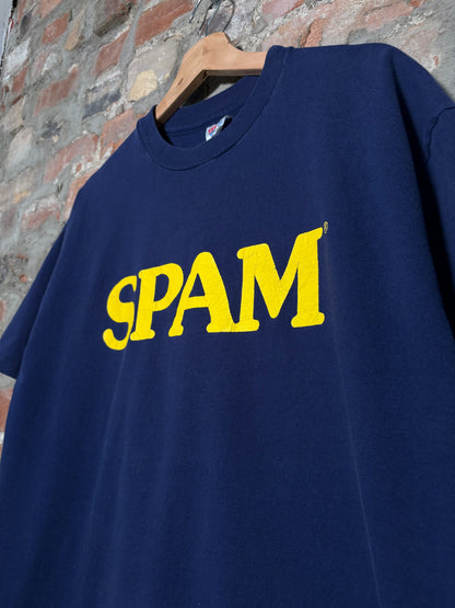 Vtg Spam Promo Tee Navy Sz XL