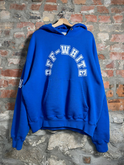 Off White Abloh Collection Hoodie Blue Sz M