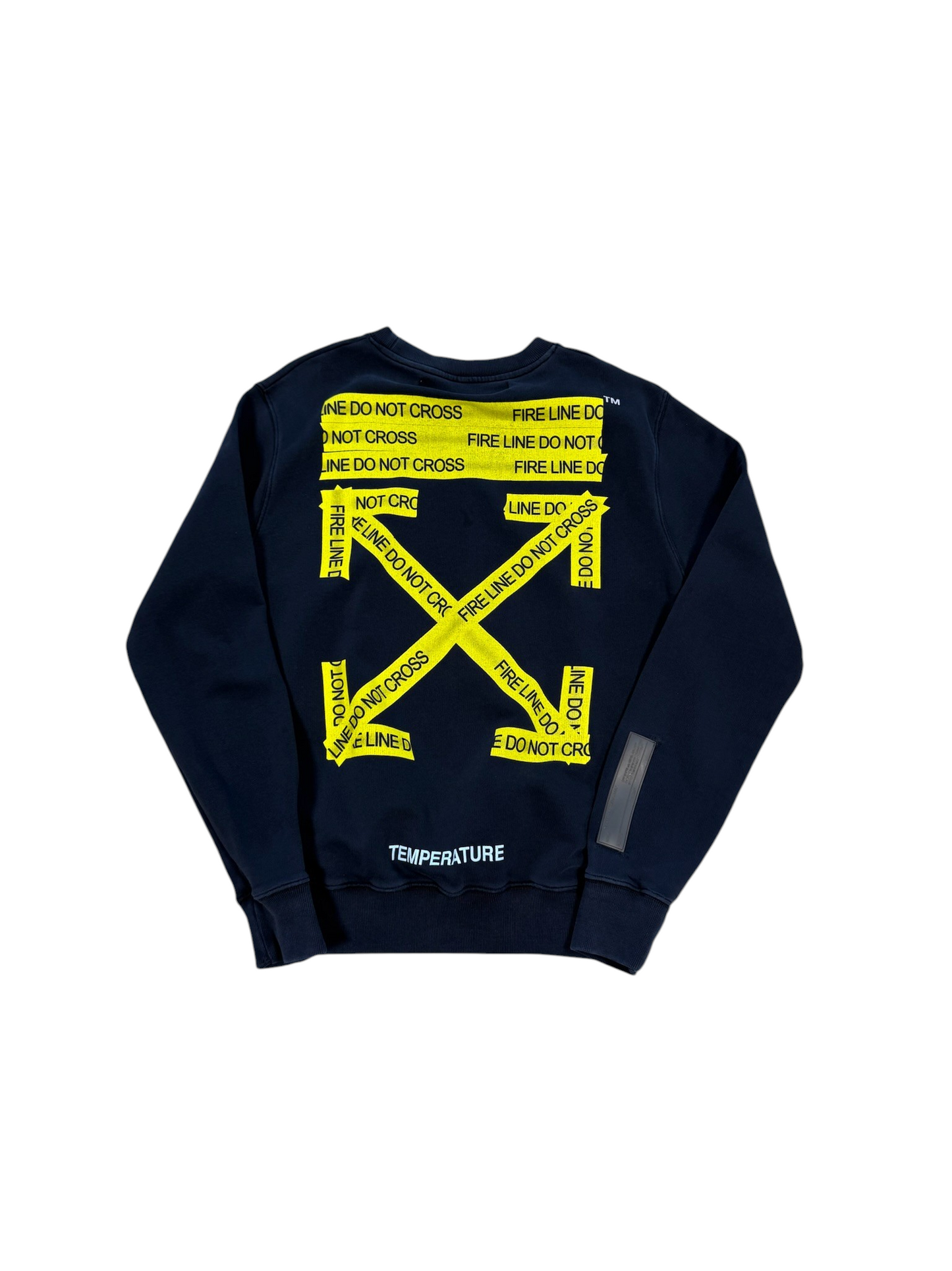(XS) Off White Caution Tape Crewneck