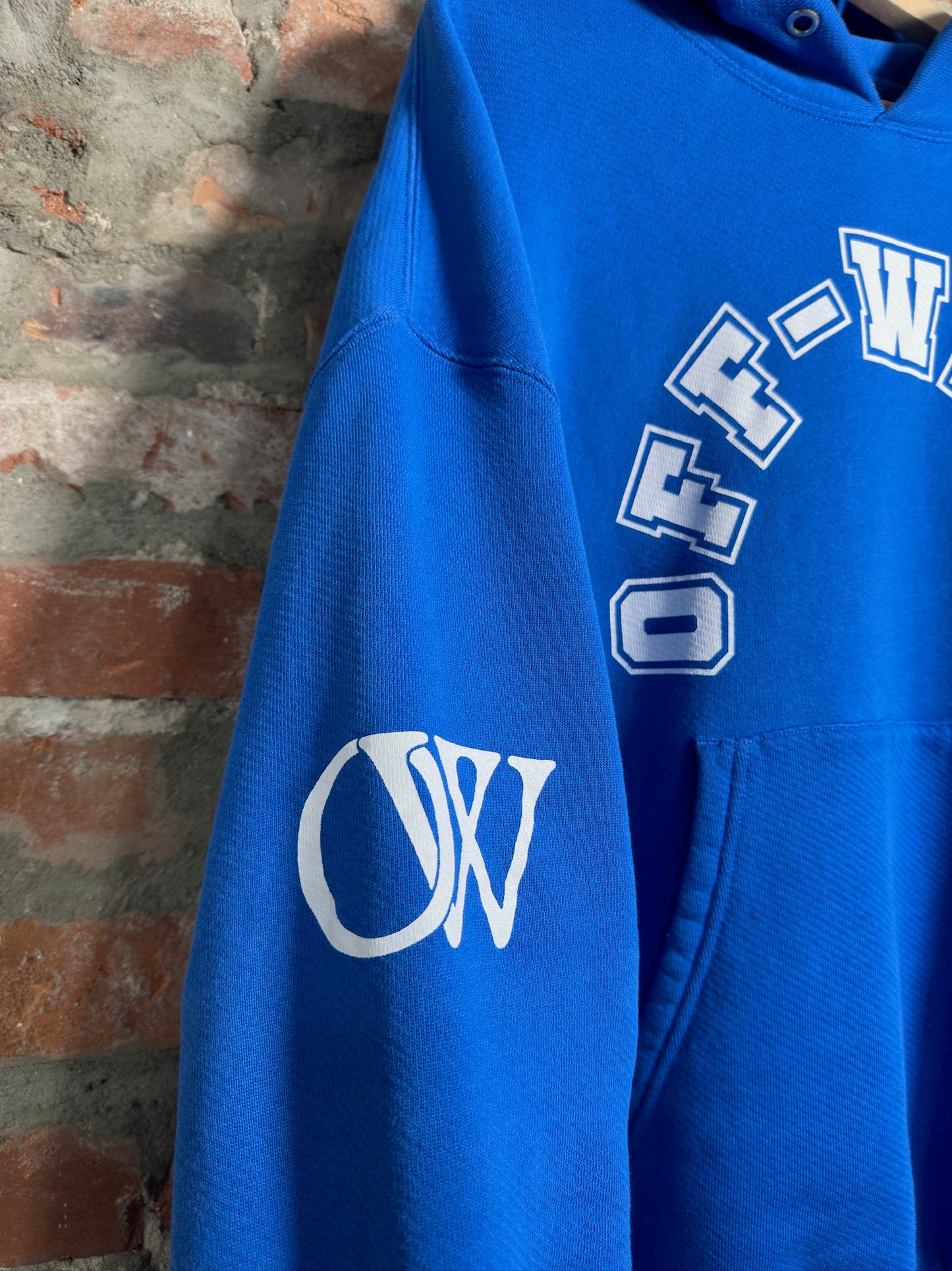 Off White Abloh Collection Hoodie Blue Sz M