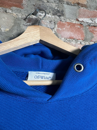 Off White Abloh Collection Hoodie Blue Sz M