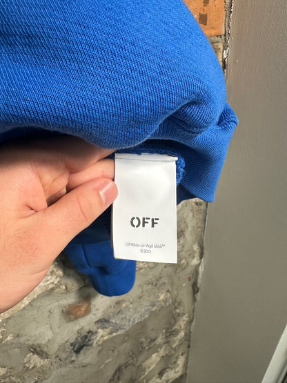 Off White Abloh Collection Hoodie Blue Sz M