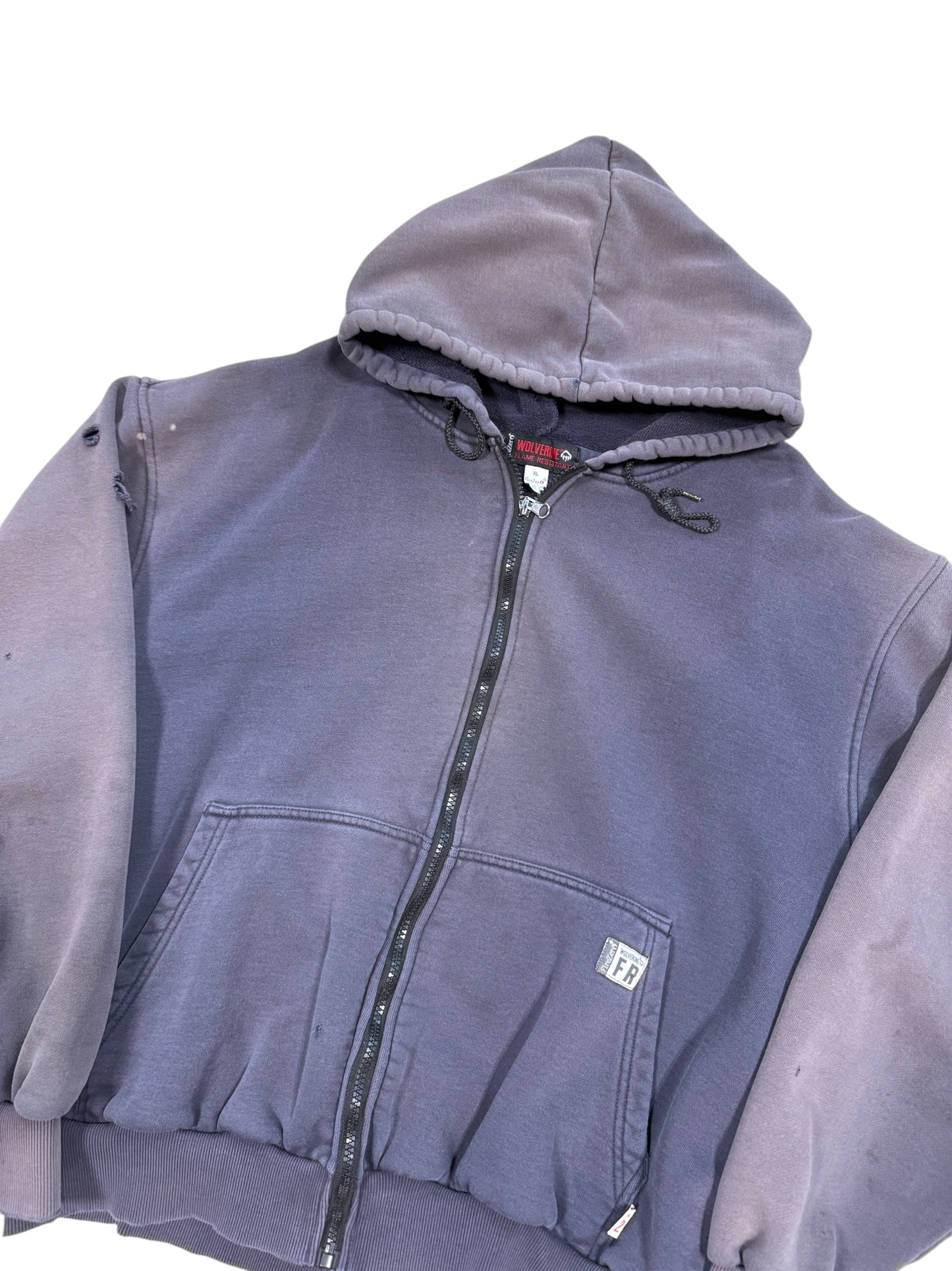 (XL) Vintage Y2K Faded Zip Up Hoodie