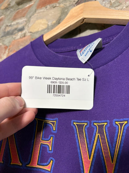 99" Bike Week Daytona Beach Tee Sz L