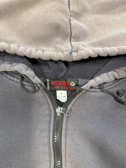 (XL) Vintage Y2K Faded Zip Up Hoodie