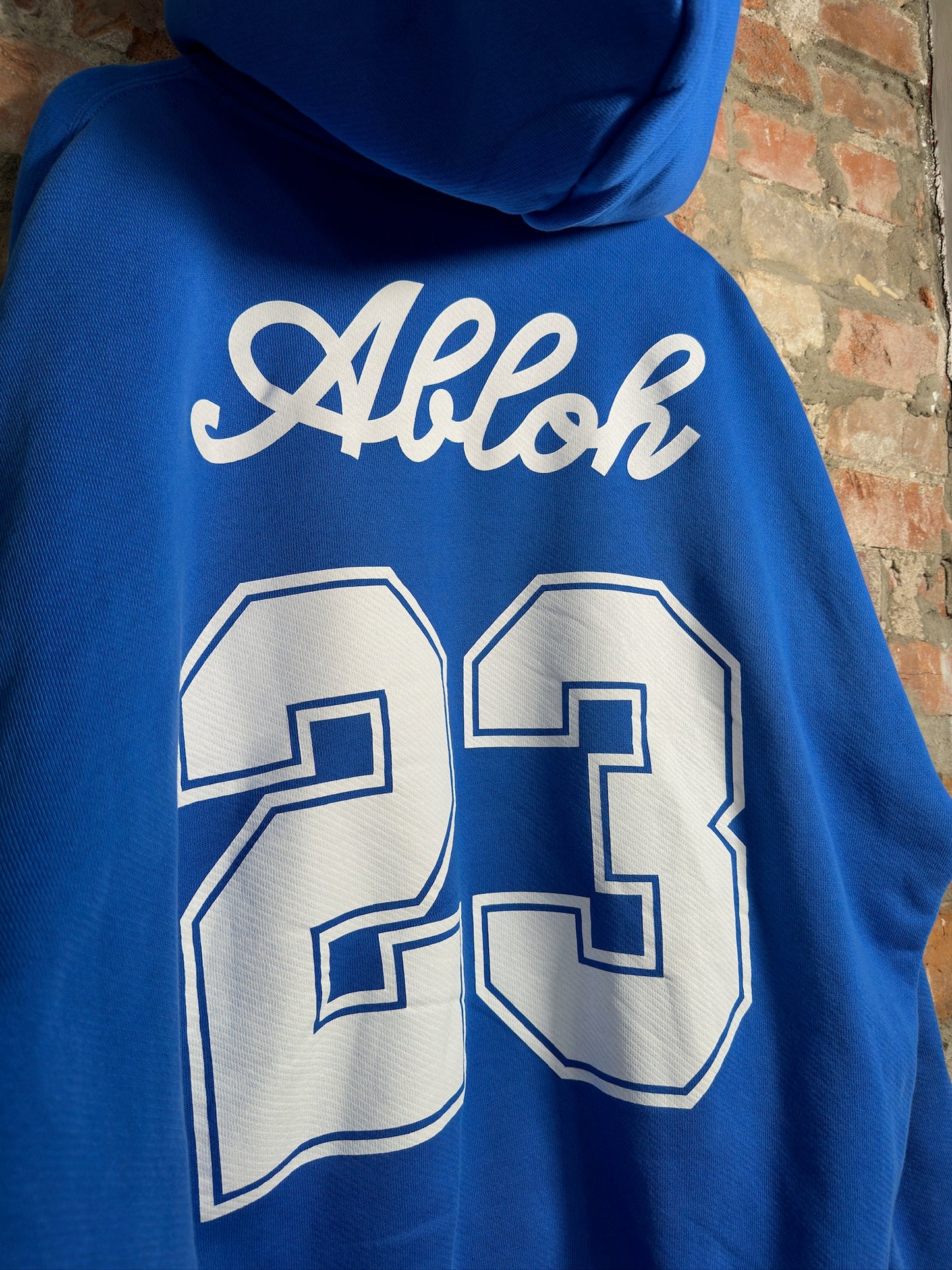 Off White Abloh Collection Hoodie Blue Sz M