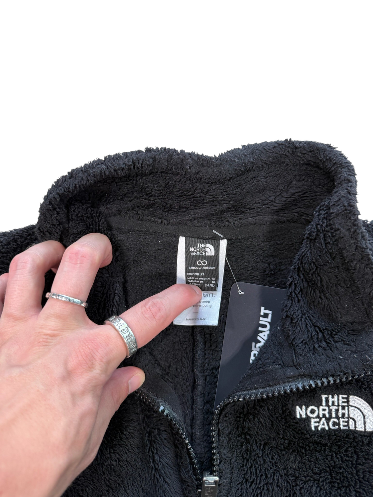 (XL) Vintage Womens The North Face Black Zip-Up Fleece