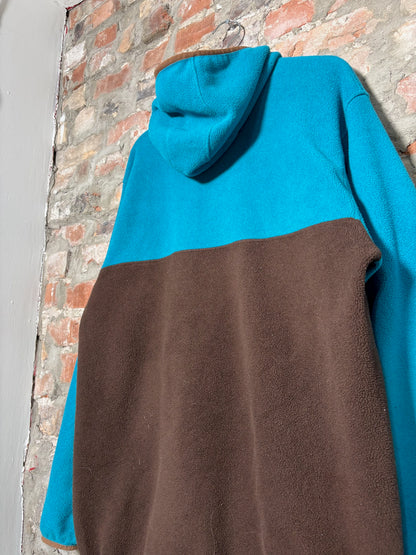 90s Patagonia Synchilla Button Up Hooded Fleece Sz XL