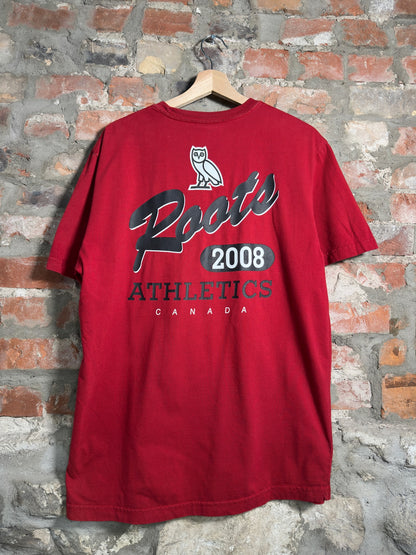 OVO x Roots Athletics Tee Red Sz M