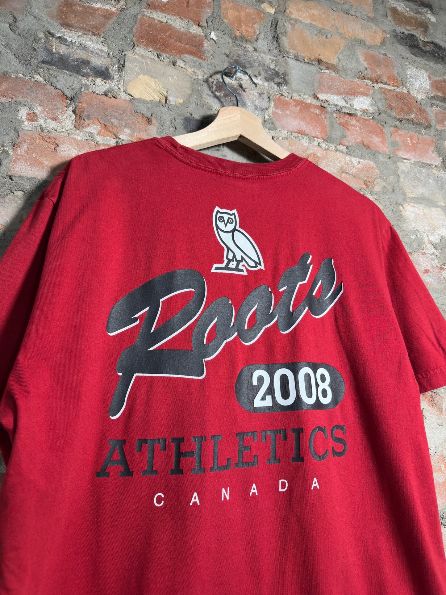 OVO x Roots Athletics Tee Red Sz M