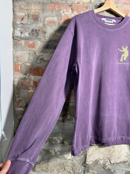 Union Shanghai Purple Washed Longsleeve Sz L