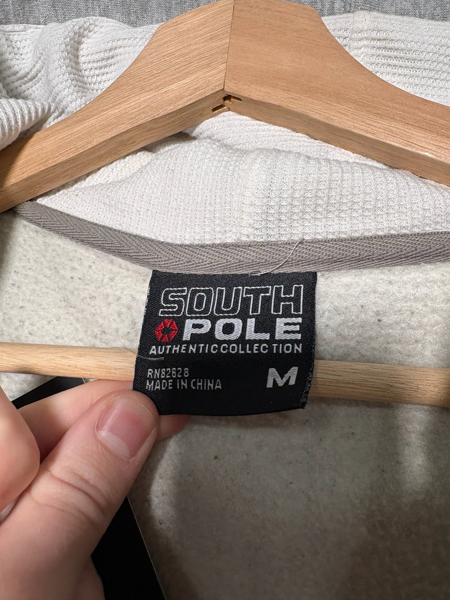 Y2K Southpole Zip-Up Hoodie Grey Sz M