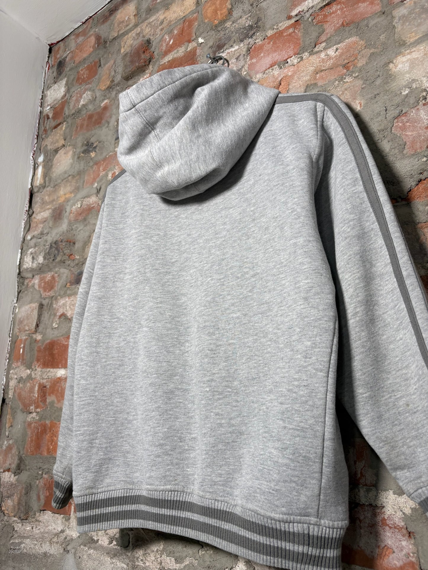 Y2K Southpole Zip-Up Hoodie Grey Sz M