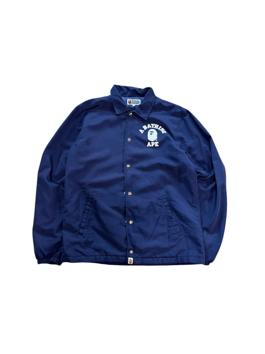 (L) Bape College Logo Coach Jacket