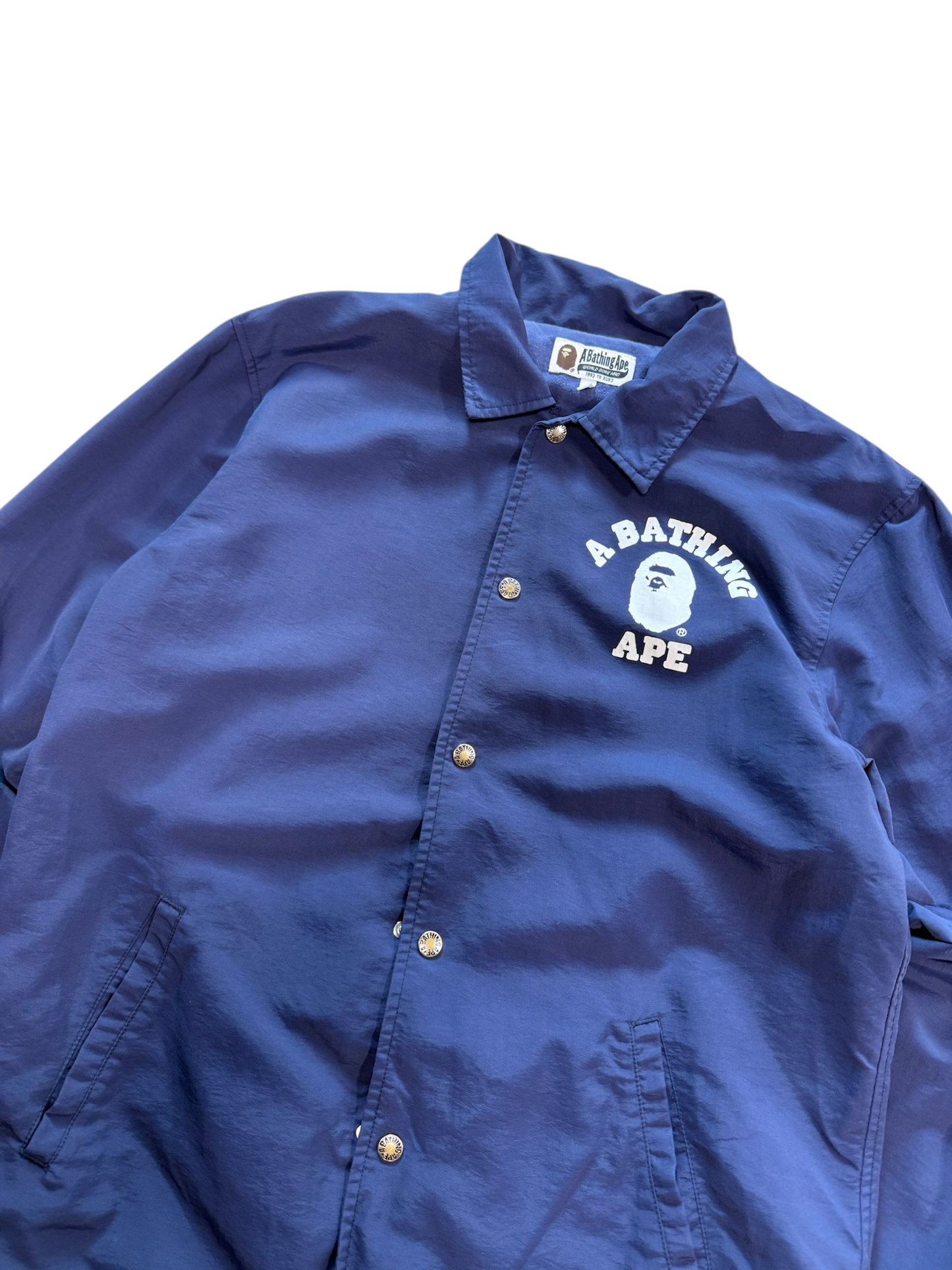 (L) Bape College Logo Coach Jacket