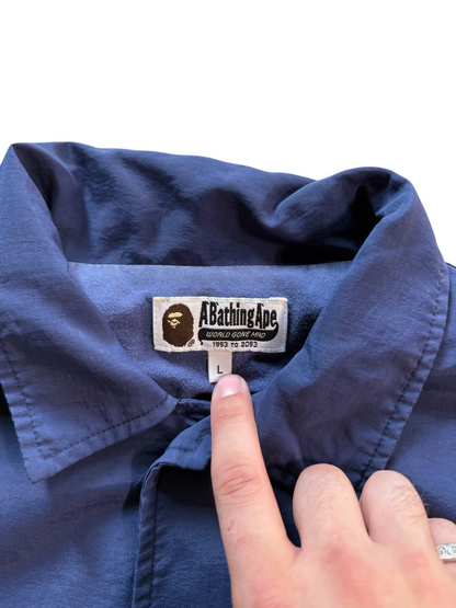 (L) Bape College Logo Coach Jacket