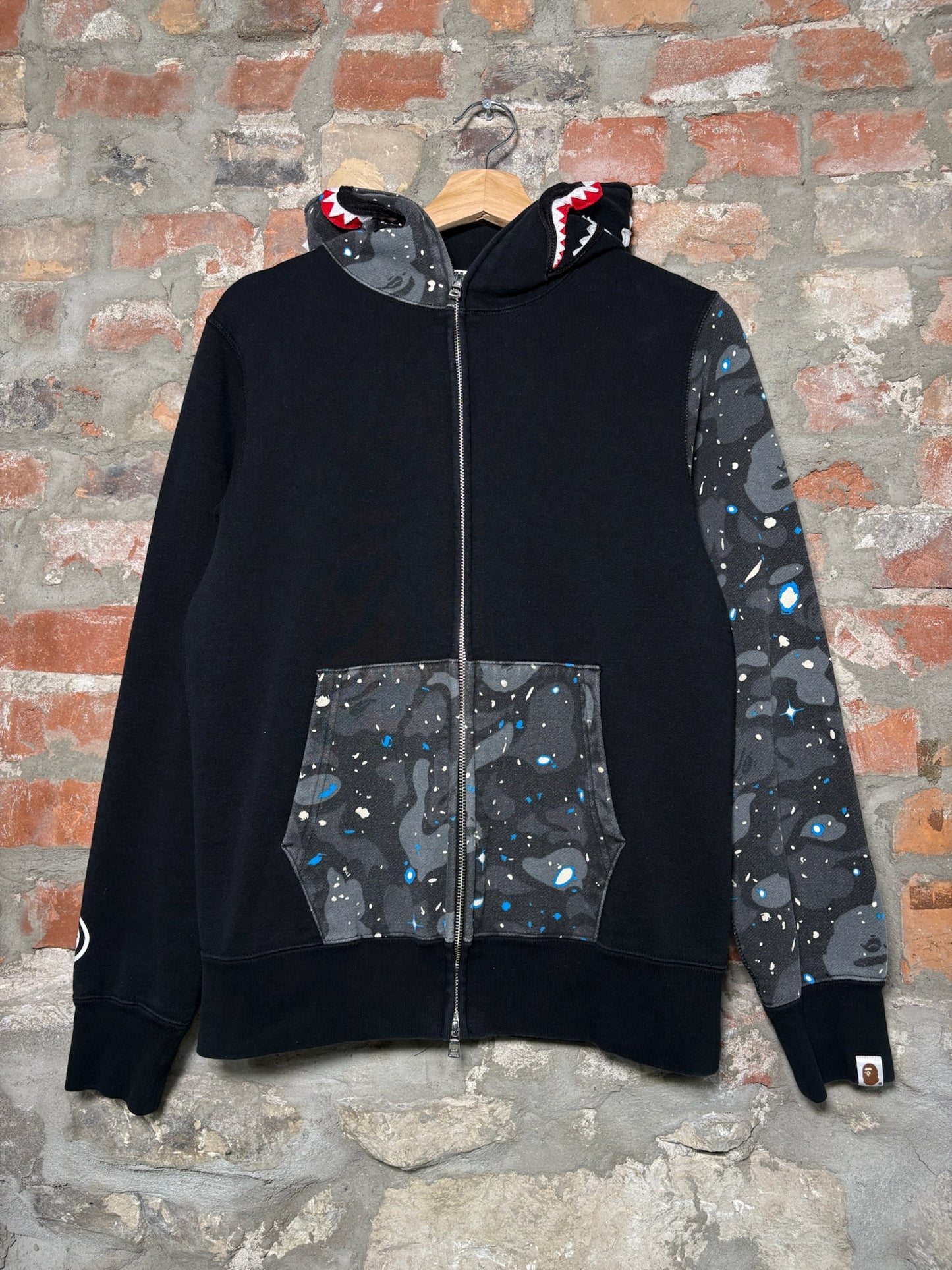 Bape Galaxy Shark Full Zip-Up Hoodie  Sz M