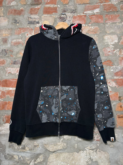 Bape Galaxy Shark Full Zip-Up Hoodie  Sz M