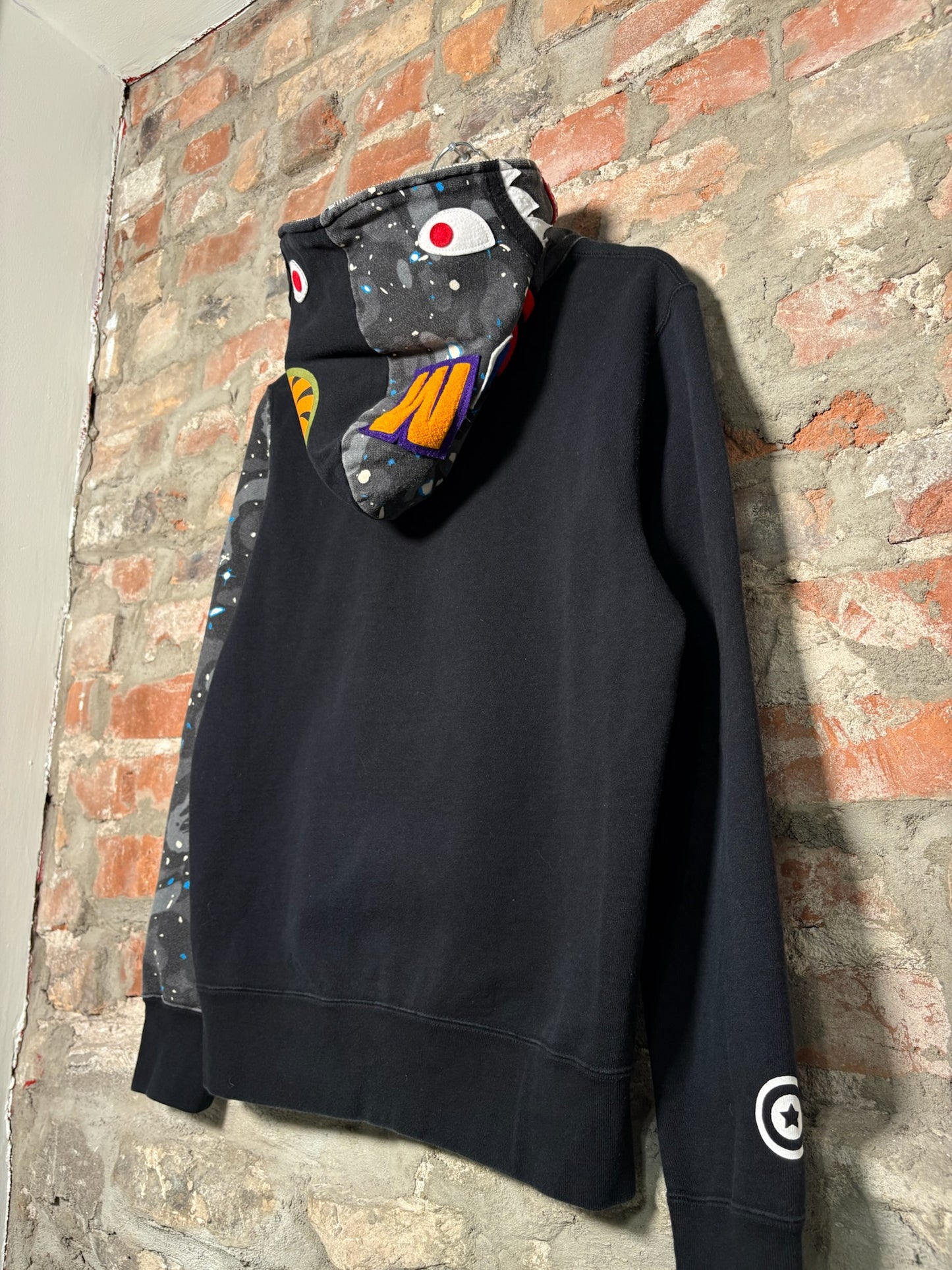 Bape Galaxy Shark Full Zip-Up Hoodie  Sz M